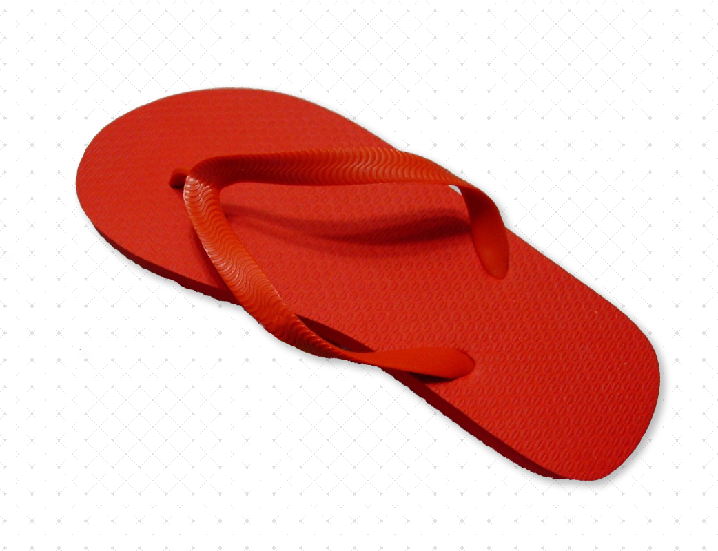 cheap red flip flops